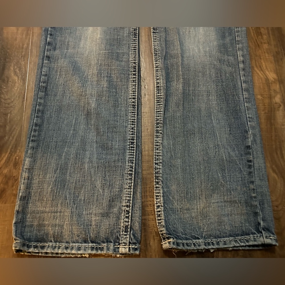 Rock & Roll Cowboy Jeans Mens 34 (34x34) Pistol Regular Straight Western Denim - Picture 3 of 8